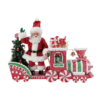 Gift Christmas Possible Dreams Santa Candy Cane Train Figurine Book