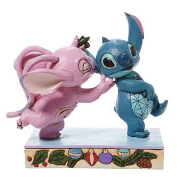 Gift Disney Traditions Angel and Stitch Mistletoe Figurine Book