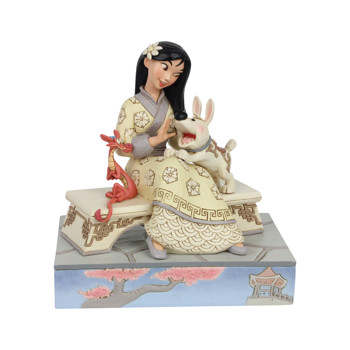 Gift Disney Traditions White Woodland Mulan Figurine Book