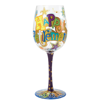 Gift Lolita  Happy Retirement Wine Glass Book