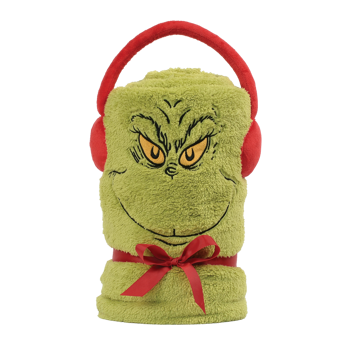 Gift Snowpinions Grinch Snowthrow Fleece Blanket Book