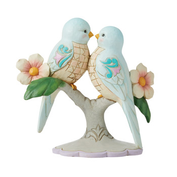 Jim Shore Lovebirds on Floral Branches Figurine