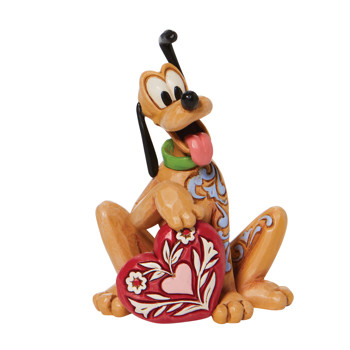 Gift Disney Traditions Pluto Holding Heart Figurine Book