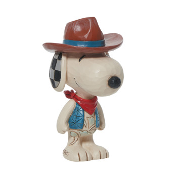 Gift Jim Shore Peanuts Snoopy Cowboy Mini Figurine Book