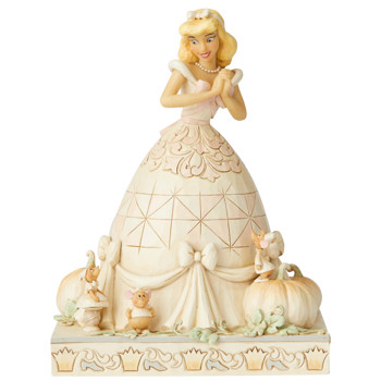 Gift Disney Traditions White Woodland Cinderella Figurine Book