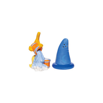 Gift Disney Sorcerer Hat & Broom Salt & Pepper Shakers Book