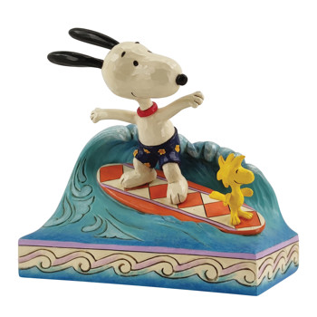 Gift Peanuts by Jim Shore Snoopy & Woodstock Surfing Figurine Book