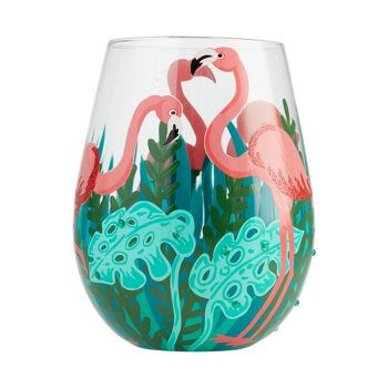 Gift Lolita  Fancy Flamingo Stemless Wine Glass Book