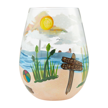 Cover for "Lolita  Beach Please Stemless Wine Glass"