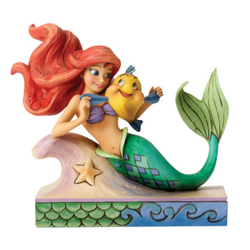 Gift Ariel with Flounder Figurine Book