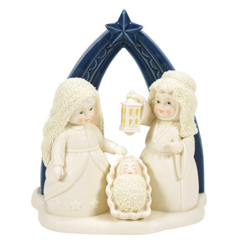 Gift Classic Snowbabies Midnight Clear Nativity Figurine Book