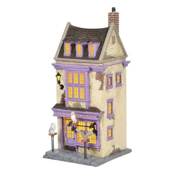 Gift Harry Potter Village Eeylops Owl Emporium Lighted Building Book