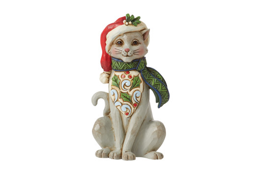 Gift Jim Shore Mini Christmas Cat Figurine Book