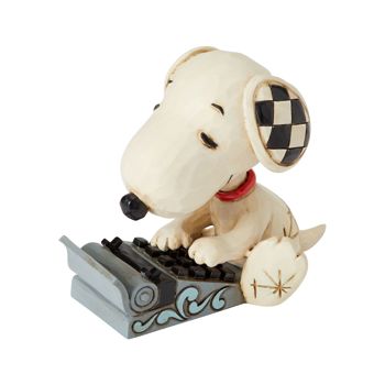 Gift Peanuts by Jim Shore Snoopy Typing Mini Figurine Book