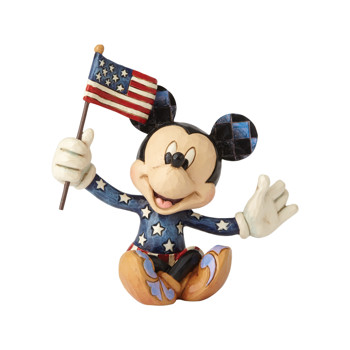 Gift Disney Traditions Mini Patriotic Mickey Figurine Book
