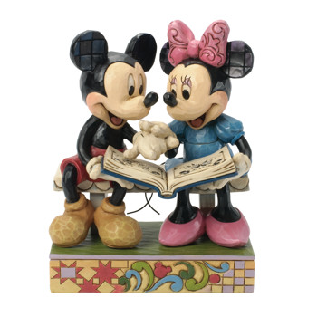 Gift Disney Traditions Mickey & Minnie Looking Photos Figurine Book