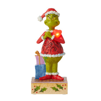 Gift Grinch with Large Blinking Hea Figurine Book