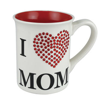 Gift Our Name is Mud I heart Mom Rhinestone Mug Book