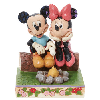 Gift Disney Traditions Mickey and Minnie Campfire Figurine Book