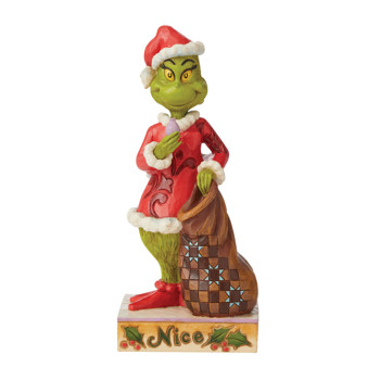 Gift Grinch Two-Sided Naughty/Nice Figurine Book
