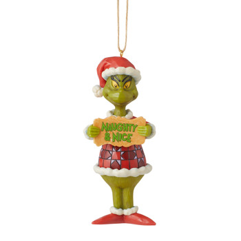 Gift Grinch Naughty/Nice PVC Ornament Book