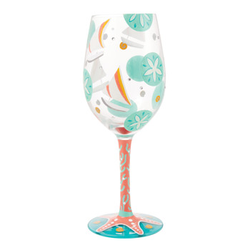 Gift Lolita Wine Glass Sailboats and Sand Wine Glass Book