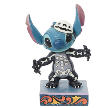 Gift Disney Traditions Stitch Skeleton Figurine Book