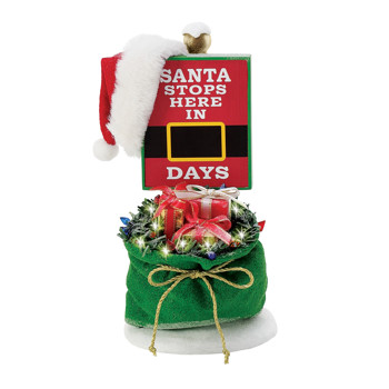 Gift Possible Dreams Santa Stops Here Sign Figurine Book