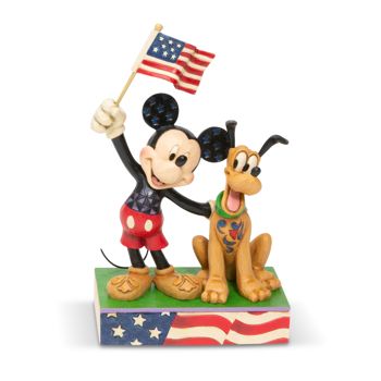 Gift Disney Traditions Mickey and Pluto Patriotic Figurine Book