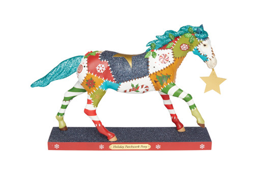 Gift Trail of Painted Ponies Holiday Patchwork Pony Figurine Book