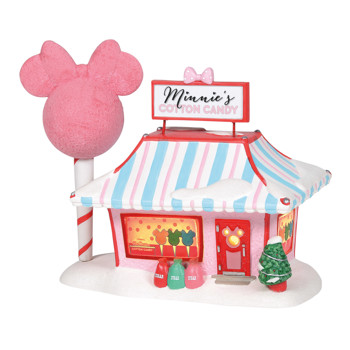 Gift Disney Village Minnie's Cotton Candy Shop Lighted Building Book