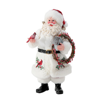 Gift Christmas Possible Dreams Santa Red Birds & Berries Figurine Book