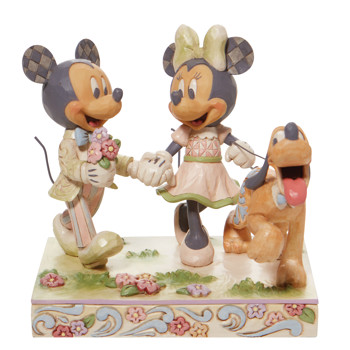 Gift Disney Traditions White Woodland Mickey&Minnie Figurine Book