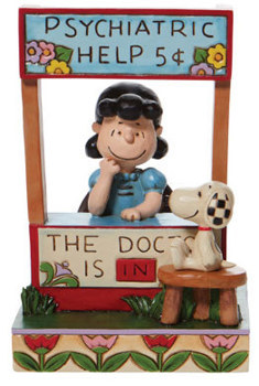 Gift Peanuts by Jim Shore Lucy at Psychiatric Boot Figurine Book