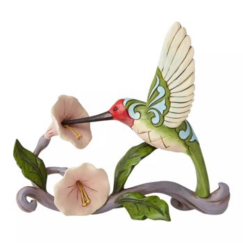 Gift Jim Shore Heartwood Creek Hummingbird with Flower Figurine Book