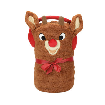 Gift Snowpinions Rudolph SnowThrow Fleece Blanket Book