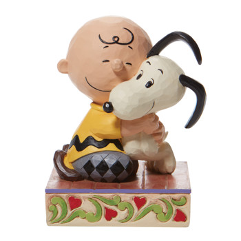 Gift Peanuts by Jim Shore Charlie Brown & Snoopy Hugging Figurine Book