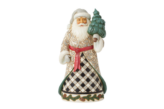 Jim Shore Palmer Plaid Santa Figurine