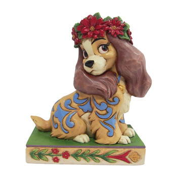 Gift Disney Traditions Lady Christmas PP Figurine Book