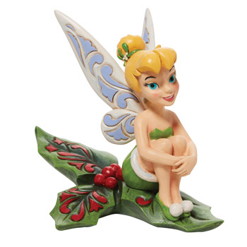 Gift Disney Traditions Tinkerbell Sitting on Holly Figurine Book
