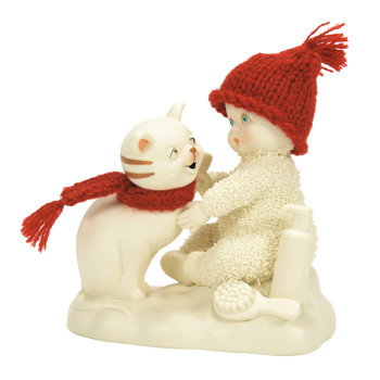 Gift Snowbabies Groom & Go Cat Figurine Book