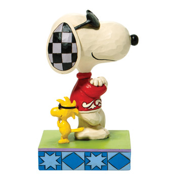 Gift Peanuts by Jim Shore Joe Cool & Woodstock back-to-back Figurine Book