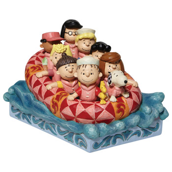 Gift Peanuts by Jim Shore Gang Rafting Figurine Book