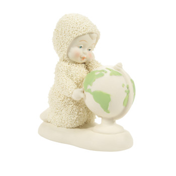 Gift Snowbabies Oh the Places to Go Figurine Book