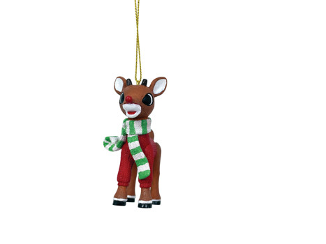 Gift Rudolph in a Red Sweater Hanging Ornament Book
