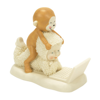 Gift Snowbabies Get A Monkey Off Your Back Figurine Book