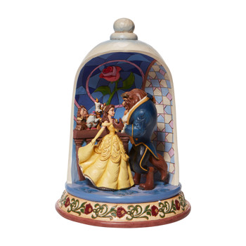 Gift Beauty and the Beast Rose Dome Figurine Book