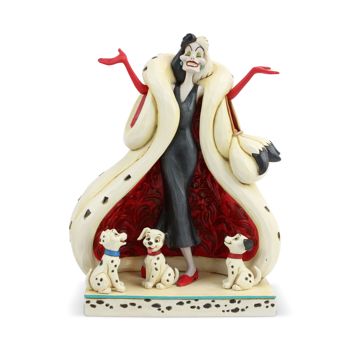 Gift Disney Traditions Cruella DeVil Figurine Book
