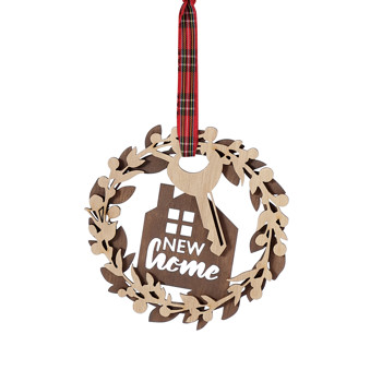 Gift Flourish New Home Wreath Hanging Ornament Book