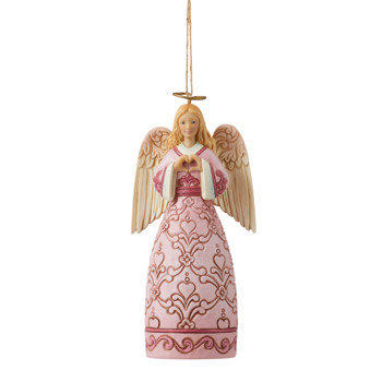 Gift Jim Shore Heartwood Creek The Rose Pink Angel Hanging Ornament Book